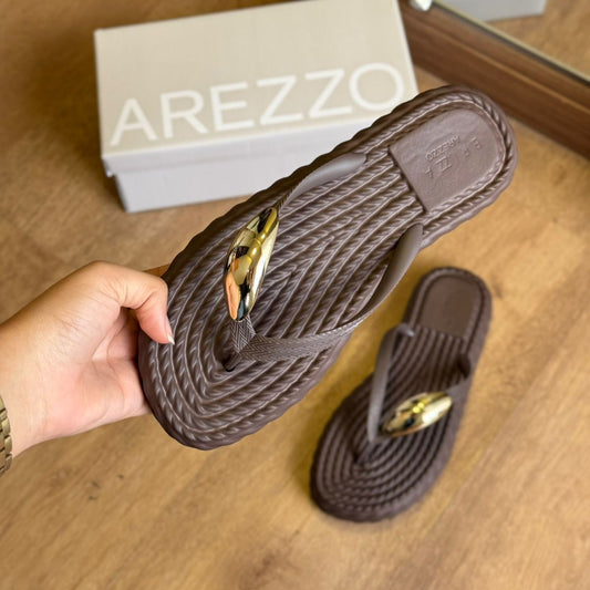 Sandália Arezzo Detalhe Dourado na Tira Z191550005