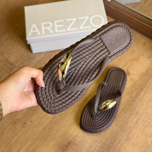 Sandália Arezzo Detalhe Dourado na Tira Z191550005