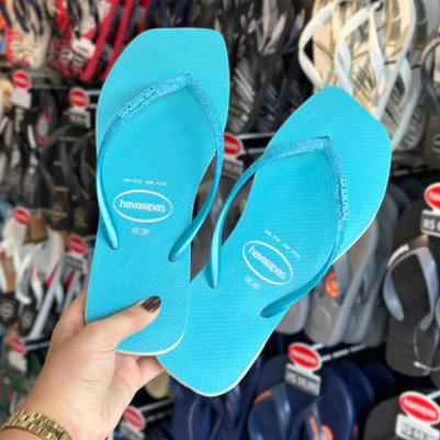 Havaianas Slim Gloss Chinelo Havaianas Azul Feminino Havaianas