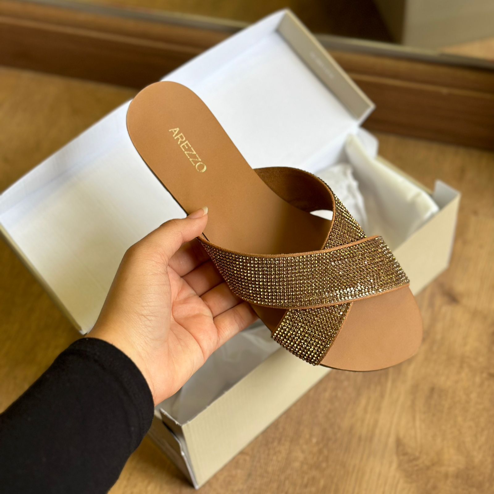 Sandália Arezzo Rasteira Sandálias Rasteiras Na Promoção