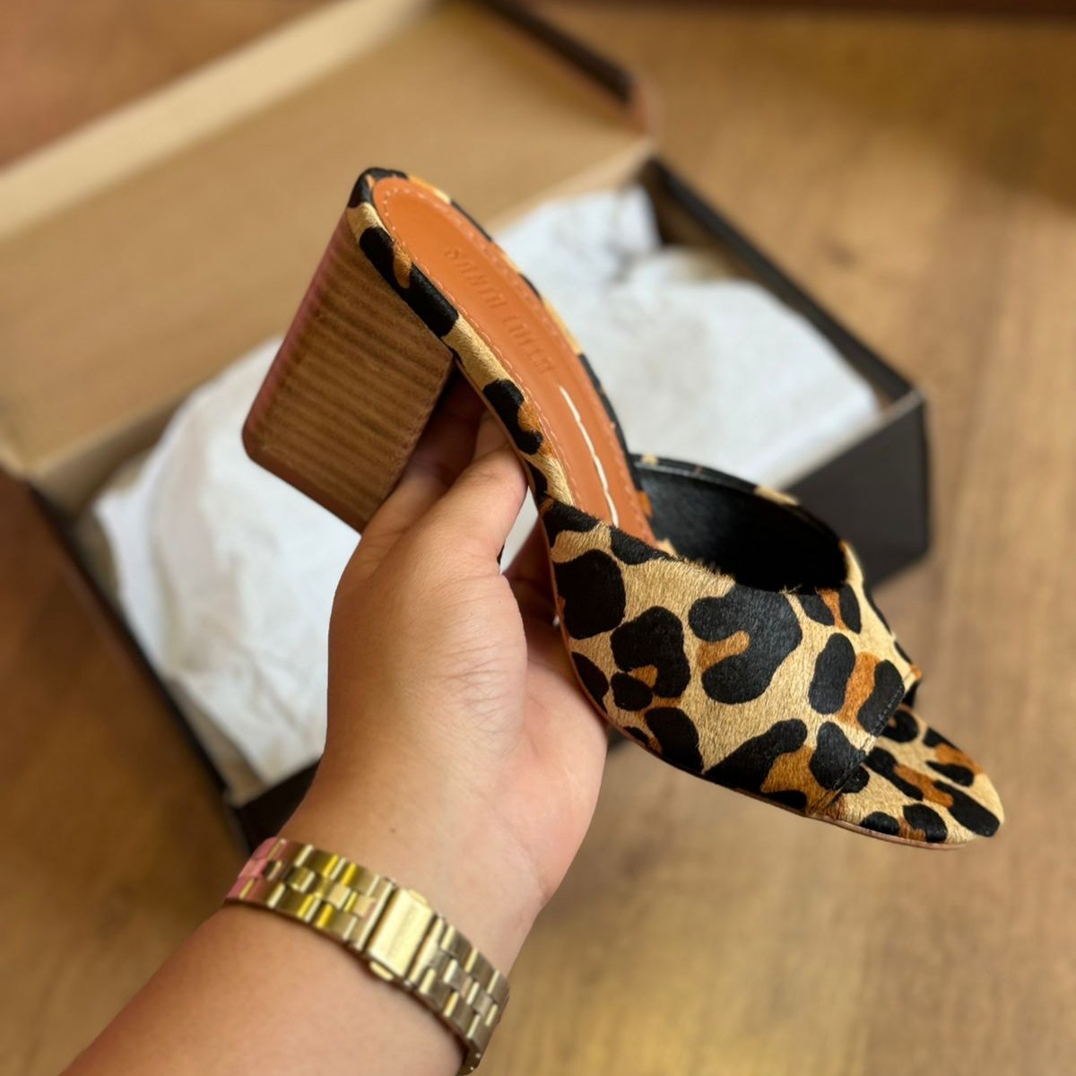 Animal Print Sandalia Rasteira Vizzano Onça Animal Print