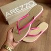 Chinelo de Dedo Arezzo Multicolorido Flash Bicolor Basics Z190620007