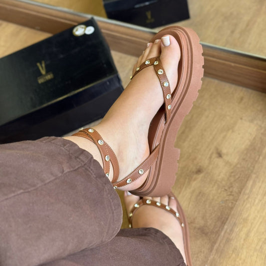 Sandália Vizzano Tiras no Tornozelo com Pedrarias 6499.133