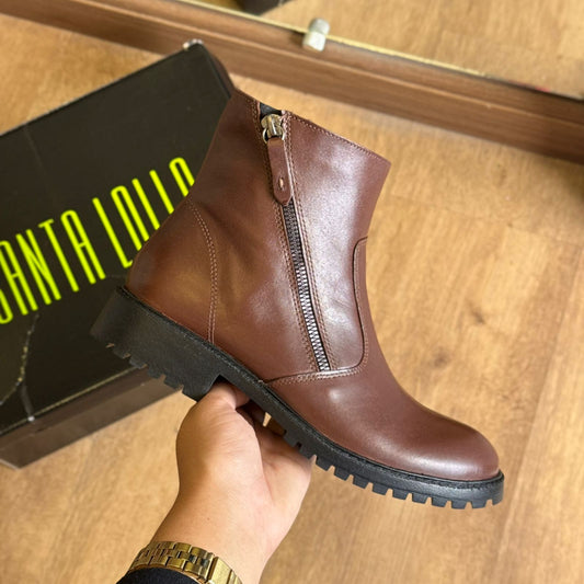 Bota Santa Lolla Tratorada Couro Confort Cano Baixo 0098.4E59.033B