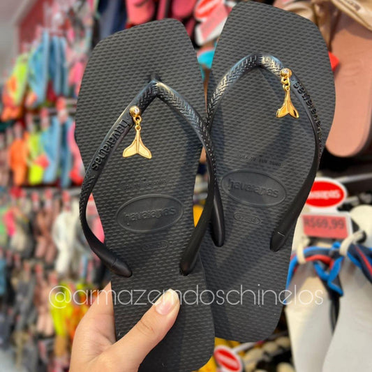 Havaianas Slim Square + Pingente de Sereia - Armazém dos Chinelos