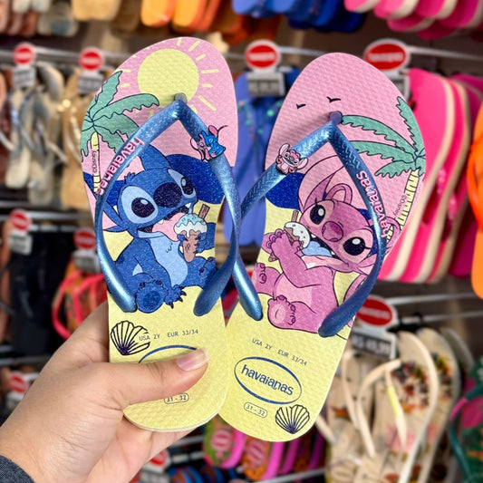Havaianas Kids Slim Disney + Pin Stitch e Angel