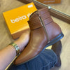 Bota Coturno Beira Rio Boho Chic Pinos Dourados 9084.106
