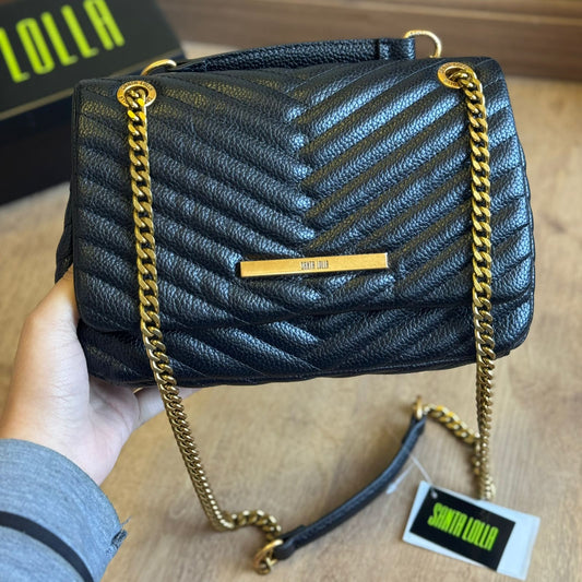 Bolsa Santa Lolla Chain Luxo Zíper Blindado 0452.547C