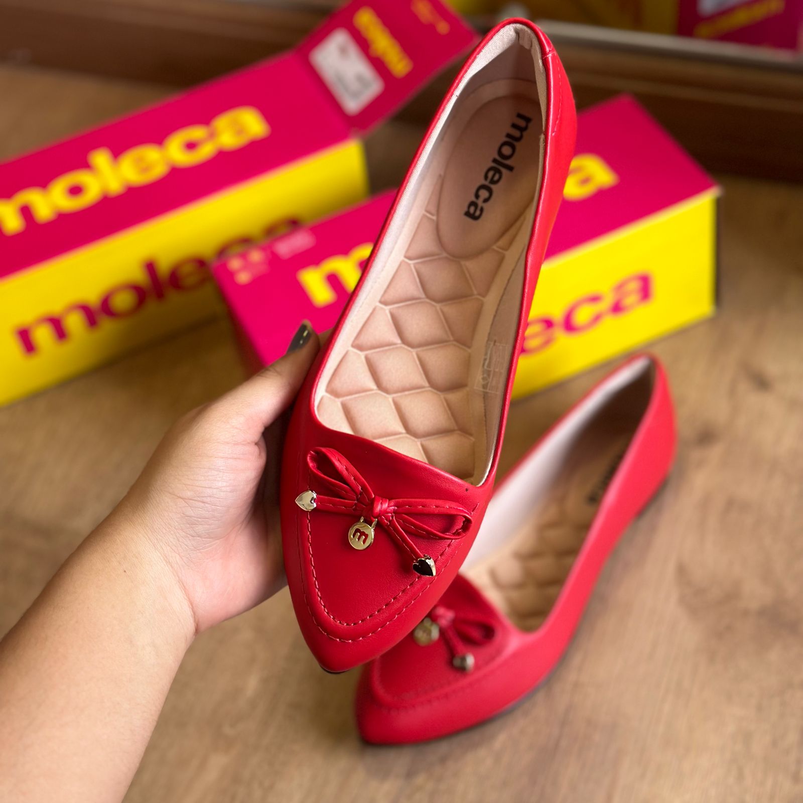 Calçado SandÃ¡lia Usaflex ElÃ¡stico Vermelha Usaflex Joanetes