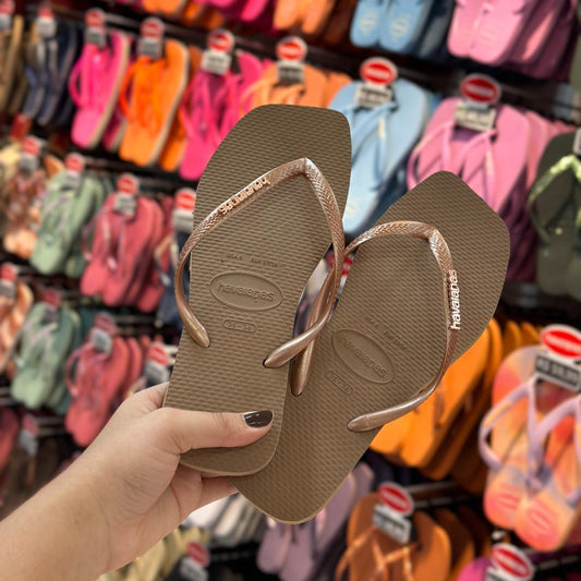 Havaianas Slim Square Logo Metallic