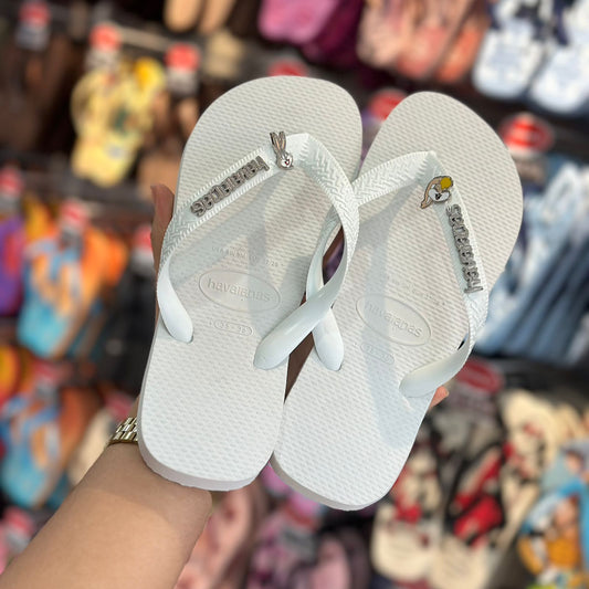 Havaianas Top (Branco) + Pin Pernalonga e Lola Bunny