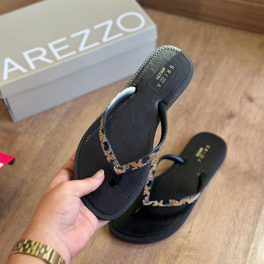 Chinelo de Dedo Arezzo Print Recouro Essential Strass Z190260077