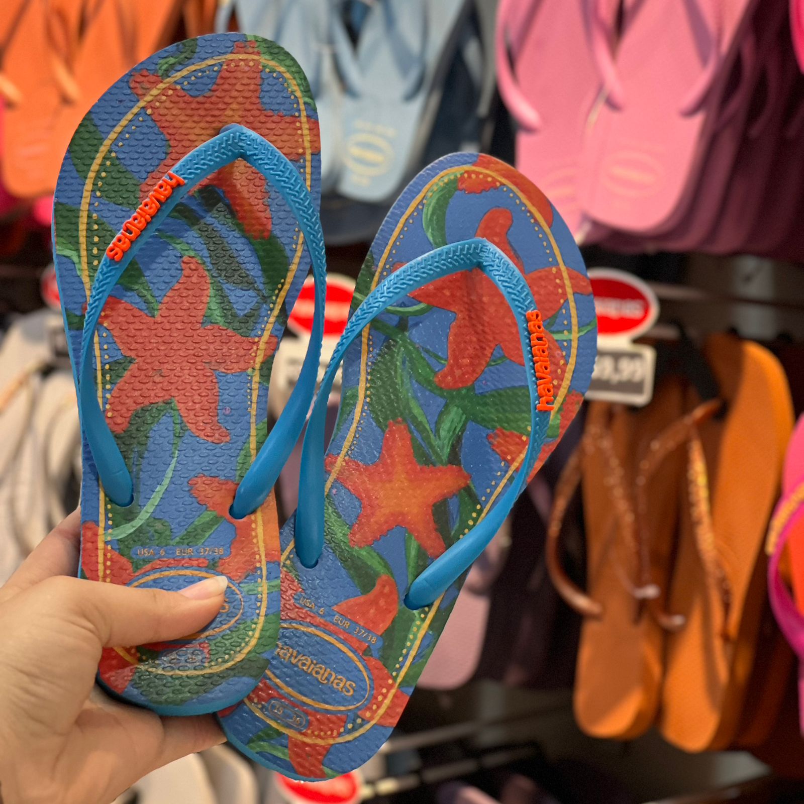 Chinelo fashion slim tropical havaianas