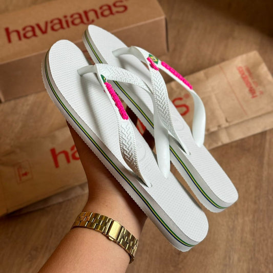 Havaianas Brasil + Placa Logo + Pin Barbie