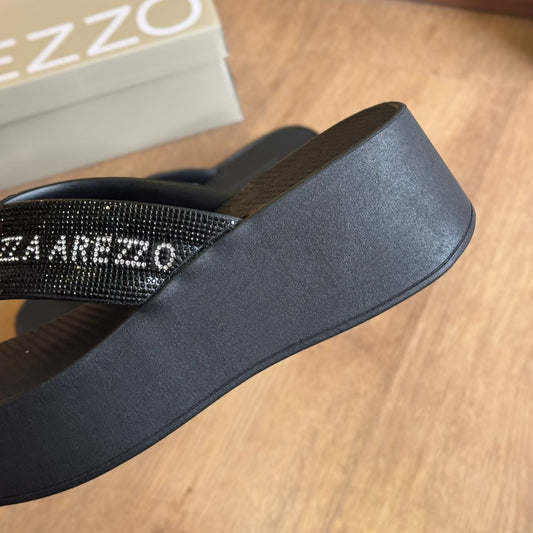 Tamanco Arezzo Flatform Lulu Lettering Strass Z190370032