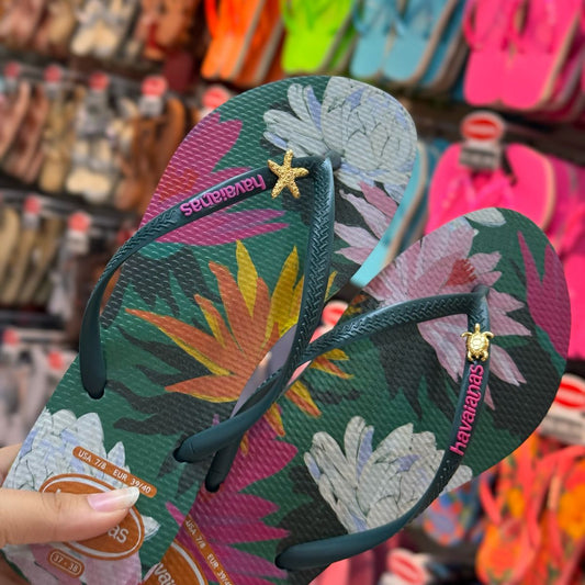 Havaianas Slim Summer Bliss + Pin Estrela e Tartatuga (GRÁTIS)