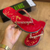 Sandália Santa Lolla Flip Flop Corrente Dourada 0106.0D67