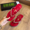 Sandália Santa Lolla Flip Flop Corrente Dourada 0106.0D67