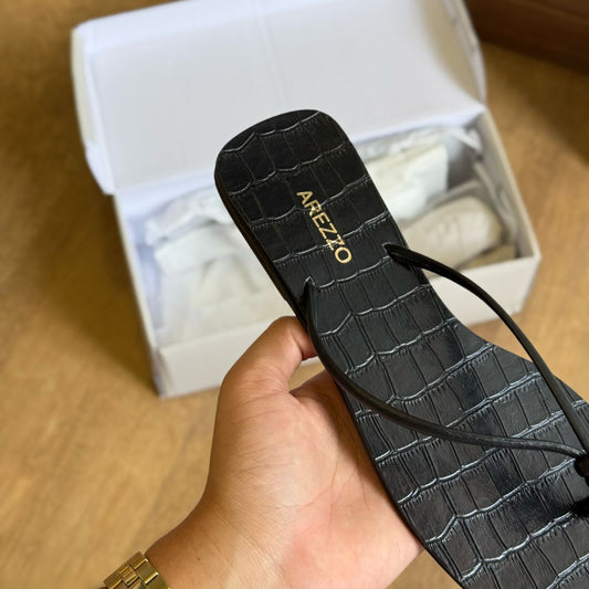 Rasteira Arezzo Croco Bico Quadrado A118100001