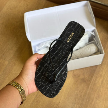 Rasteira Arezzo Croco Bico Quadrado A118100001