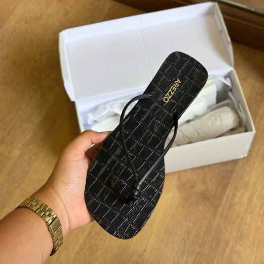 Rasteira Arezzo Croco Bico Quadrado A118100001