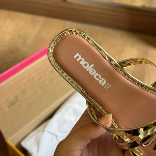 Sandália Rasteira Moleca Flat com Detalhe de Laço 5435.548