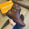 Bota Coturno Beira Rio Boho Chic Pinos Dourados 9084.106