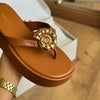Tamanco Arezzo Couro Flatform Metal Concha A126470006
