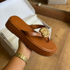 Tamanco Arezzo Couro Flatform Metal Concha A126470006