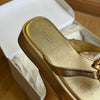 Tamanco Arezzo Couro Flatform Metal Concha A126470006