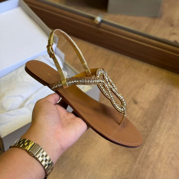 Sandália Arezzo de Dedo Cravejado Ajustável A101761119