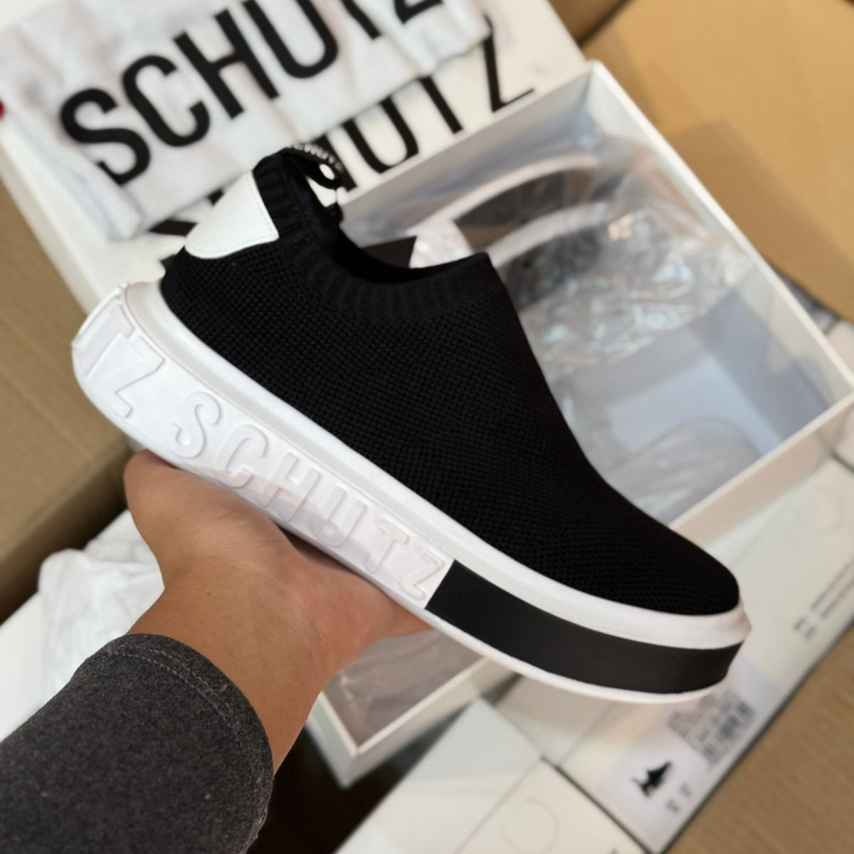 Napolitana Calçados Tenis Meia Schutz Tênis Schutz Preto Tenis