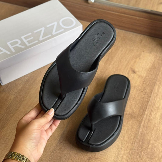 Sandália Arezzo Flatform Bicolor Tira Z191690001