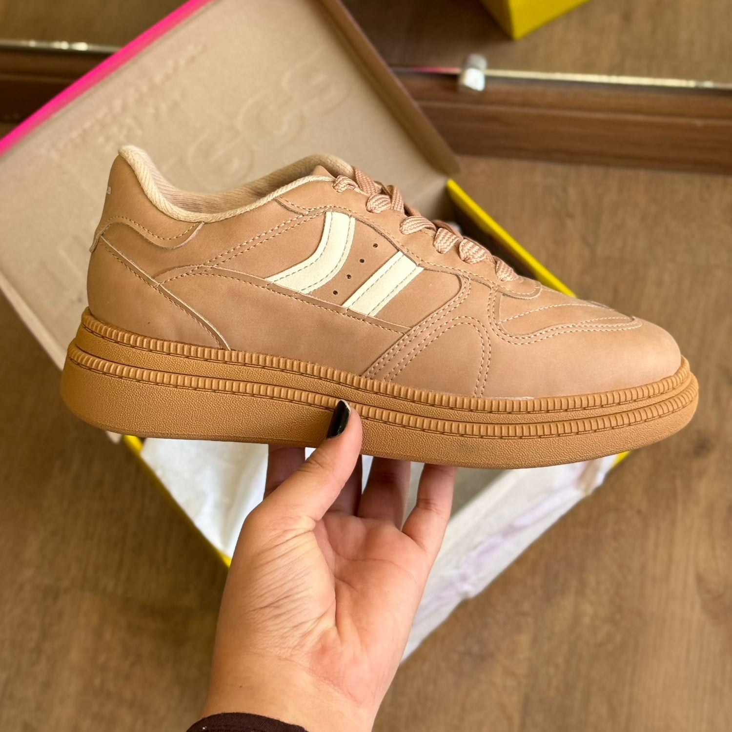 3 Tênis Moleca Marrom