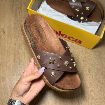 Sandália Papete Moleca em X Pedrarias 5500.112