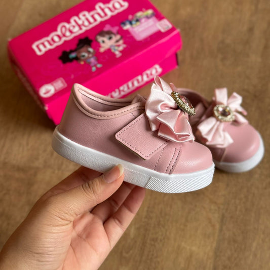 Tênis Molekinha Casual Detalhe Laço Brilhante 2118.596