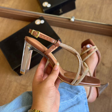 Sandália Salto Vizzano Transparente 6457.214