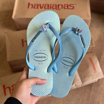 Havaianas Slim Glitter Iridescent + Pin Stitch