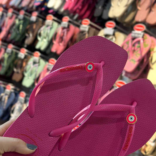 Havaianas Slim Square Logo Pop Up + Pin Olho Grego Fixo