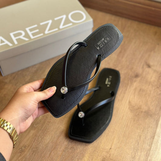 Chinelo de Dedo Arezzo Square Pedraria Z190270154