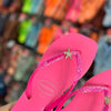 Havaianas Slim Square Glitter Neon + Pin Estrela do Mar e Tartaruga