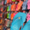 Havaianas Slim Square Glitter Neon + Pin Estrela do Mar e Tartaruga