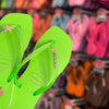 Havaianas Slim Square Glitter Neon + Pin Estrela do Mar e Tartaruga