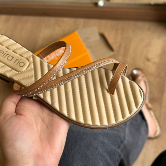 Sandália Beira Rio Rasteira Strass 8519.117