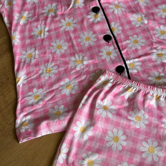 Conjunto Pijama Americano Margarida (Rosa)