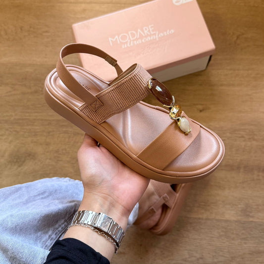 Sandália Modare Pedrarias Com Ajuste Calce Fácil 7208.108