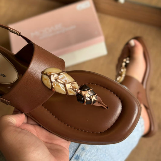 Sandália Modare Rasteira Com Pedrarias 7212.103