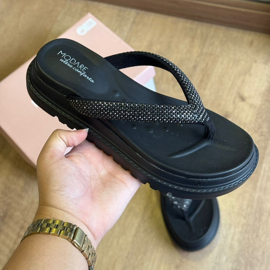 Sandália Modare Plataforma Tiras Em Strass 7200.110