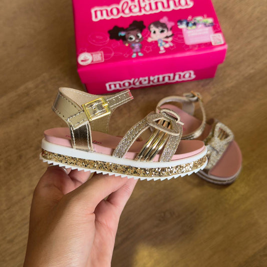Sandália Molekinha Detalhe de Laço com Glitter Lateral 2724.112