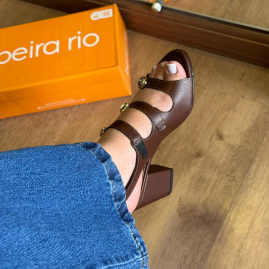Sandália Beira Rio Salto Bloco 8280.695